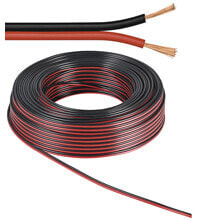 Wentronic Speaker Cable - red-black - OFC CU - 50 m roll - diameter 2 x 0.5 mm2 - Eca - Oxygen-Free Copper (OFC) - 50 m - Black - Red