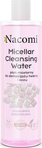 Nacomi Płyn micelarny do demakijażu twarzy i oczu zwężający pory 400ml