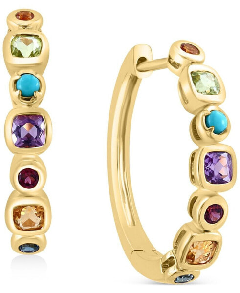 Серьги eFFY Multi-Gemstone Hoop