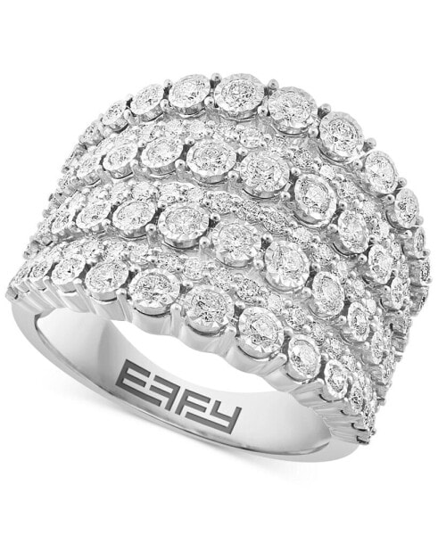 EFFY® Diamond Multirow Ring (1-3/8 ct. t.w.) in 14k White Gold