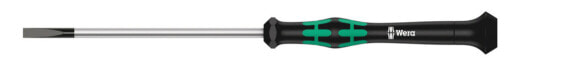 Wera 2035 Screwdriver for slotted screws for electronic applications - 13 mm - 13.7 cm - 13 mm - Black/Green