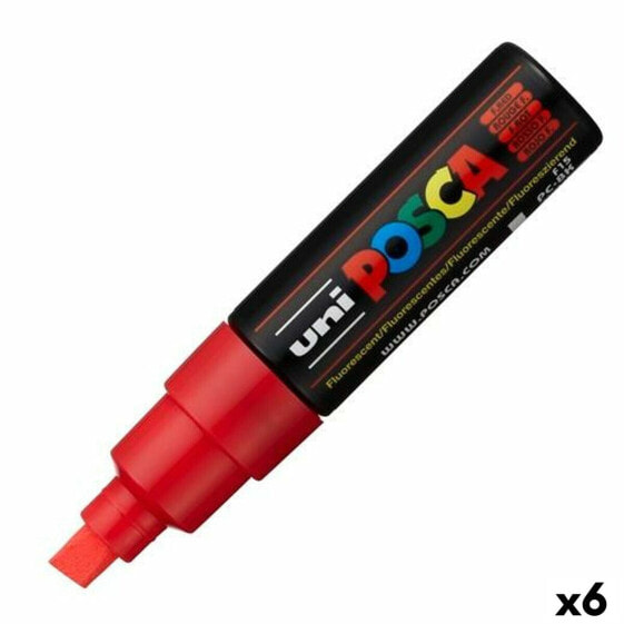 Фломастеры POSCA PC-8K Красные (6 штук) для художников