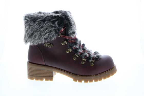 Lugz Adore Fur WADORFGV-6022 Womens Burgundy Synthetic Casual Dress Boots 7.5