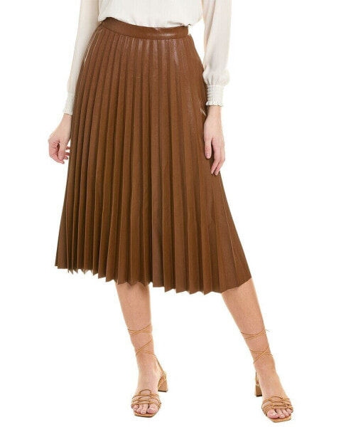 Юбка Gracia Midi, dark brown, 50% хлопок, 50% искусственная кожа, ручная стирка, размер S 32 дюйма от талии до подола, pl66076 Gracia Midi Skirt Women's