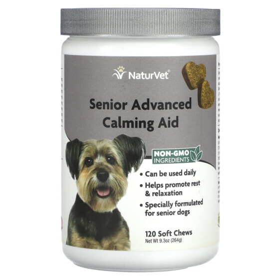 NaturVet, Улучшенное успокаивающее средство для пожилых людей, для собак, 120 жевательных таблеток, 264 г (9,3 унции)