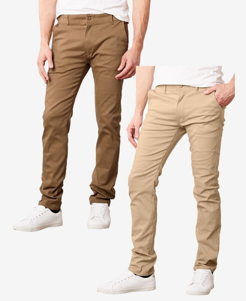 Men's Super Stretch Slim Fit Everyday Chino Pants, Pack of 2