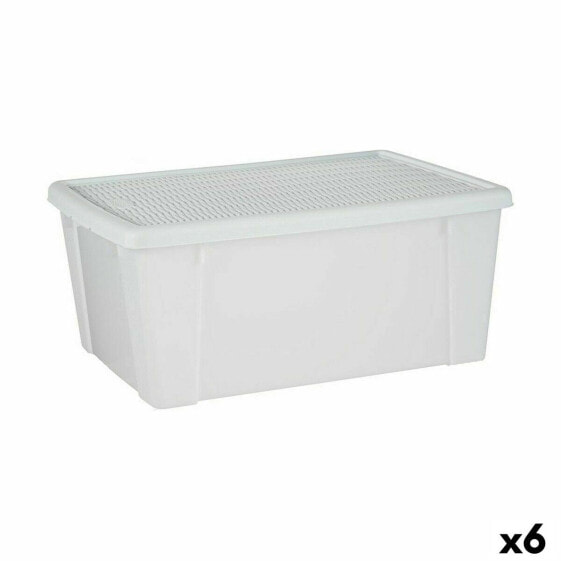 Контейнер для хранения с крышкой Stefanplast Elegance Белый Пластик 29 x 17 x 39 cm (6 штук)