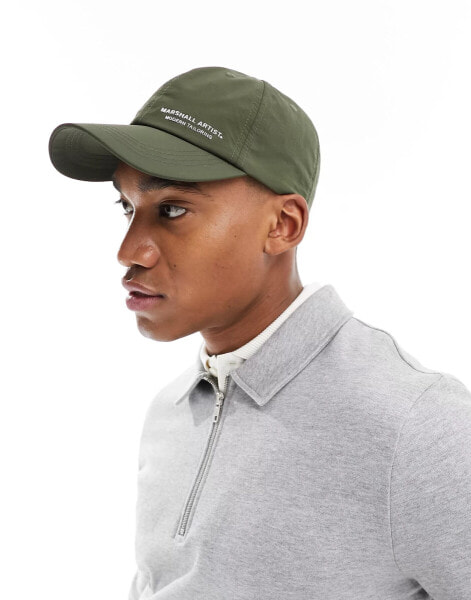 Marshall Artist nylon ripstock cap in khaki