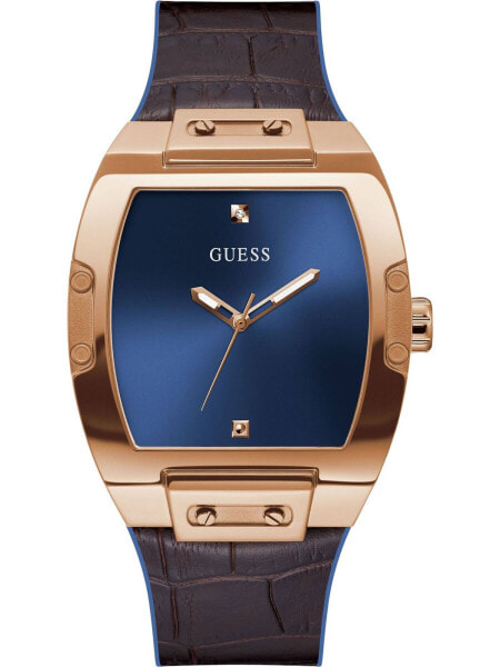 Наручные часы Guess Phoenix 43 мм минималистичный стиль кожаный ремешок GW0386G2