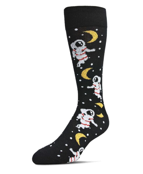 Men's Stellar Moonwalk Astronaut Novelty Crew Socks
