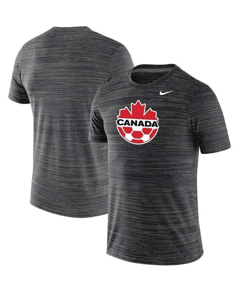 Men's Black Canada Soccer Primary Logo Velocity Legend T-shirt