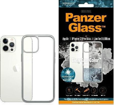 Чехол для смартфона PanzerGlass ClearCase Antibacterial для iPhone 12 Pro Max Silver Сатинультрафиолетовый Antibacterial