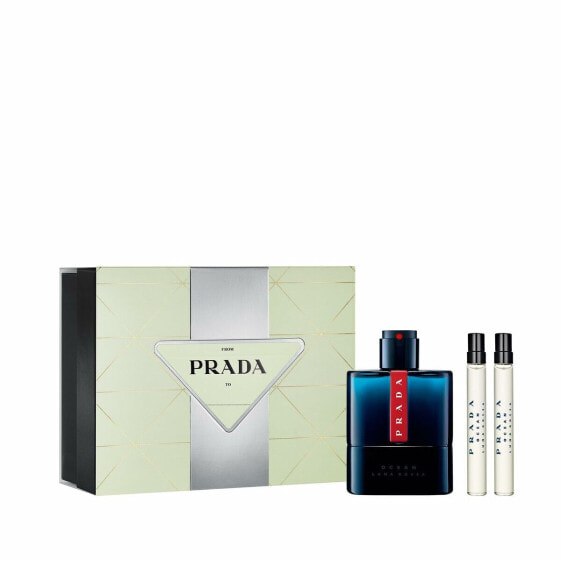 Men's Perfume Set EDT Prada Luna Rossa Ocean 3 Pieces