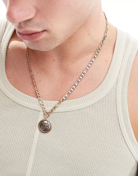 Icon Brand soccore coin pendant necklace in gold