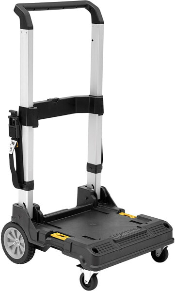 Dewalt T Stak System DWST1-71196 Trolley for Transporting Dewalt T Stak Boxes, Folding Telescopic Aluminium Handle, Maximum Load 100 kg (50 kg on Stairs), 29 x 49 x 70 cm