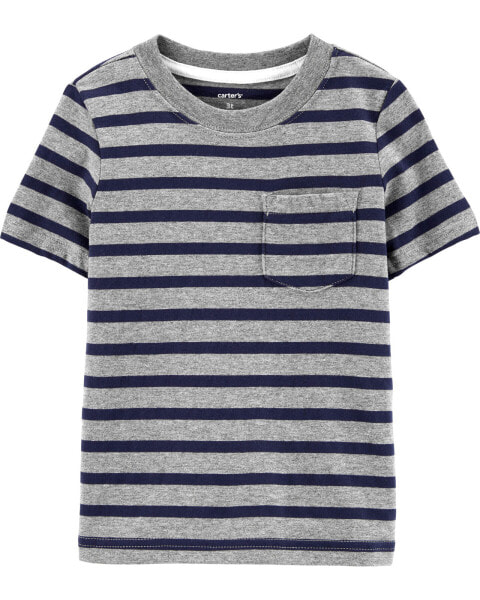 Toddler Striped Pocket Tee 5T