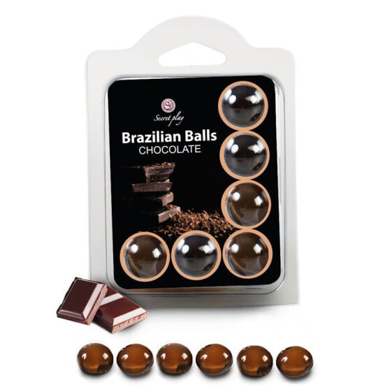 Массажное масло для романтики SECRET PLAY Brazilian Balls Set 6 Шоколад