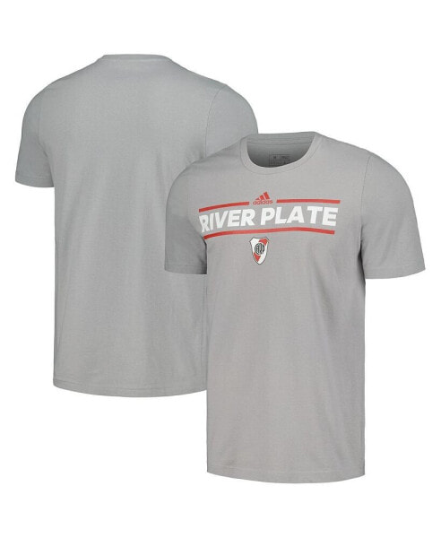 Men's Gray Club Atletico River Plate Lockup T-Shirt