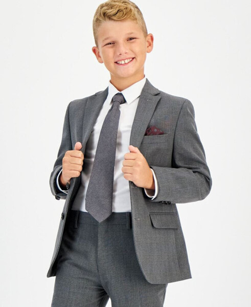 Big Boys Plaid Classic Fit Stretch Suit Jacket