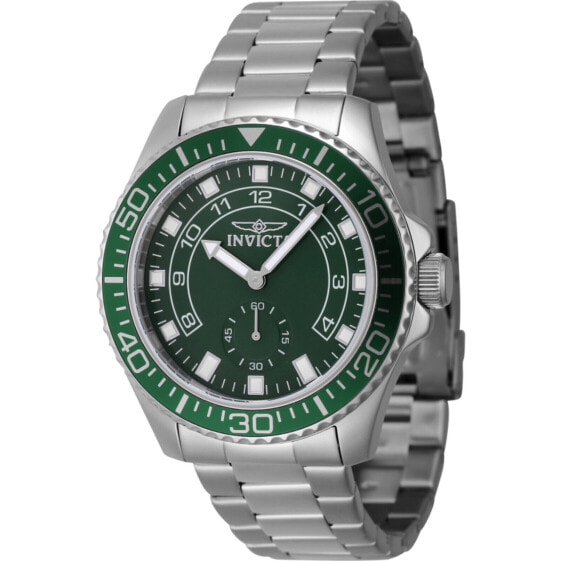 Invicta Men's Pro Diver 44mm Green Dial Silver Stainless Steel Band Watch