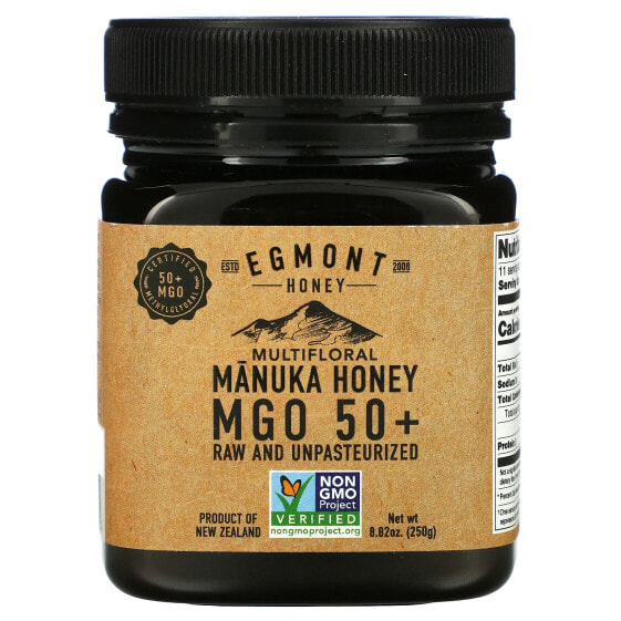 Egmont Honey, Разноцветный мед манука, необработанный и непастеризованный, MGO 50+, 250 г (8,82 унции)