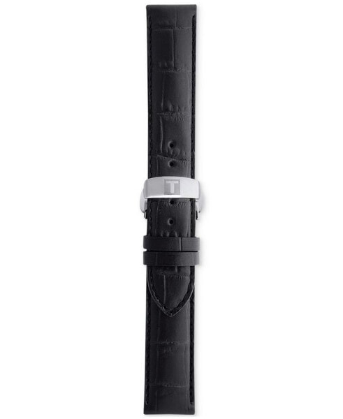 Ремешок для часов Tissot официальный с кожаным ремешком черного цвета