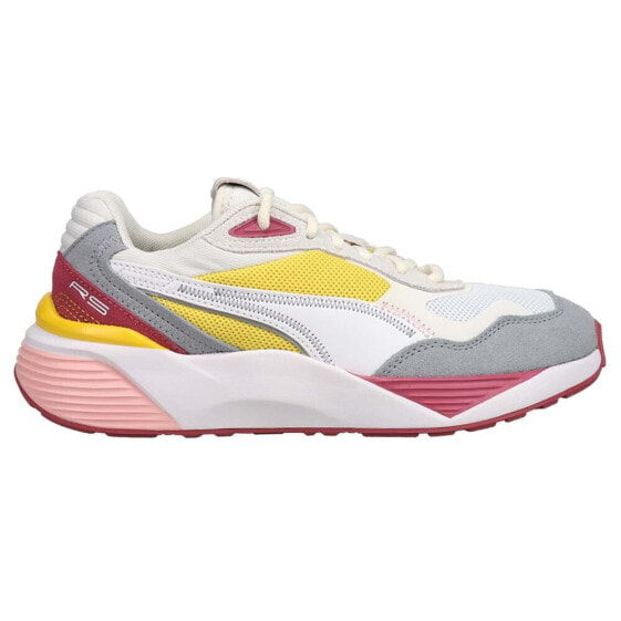 Puma RsMetric Lace Up Womens Grey, Pink, White, Yellow Sneakers Casual Shoes 39
