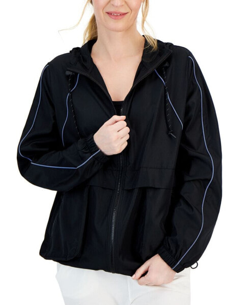 Women's Hooded Packable Zip-Front Jacket, Created for Macy's