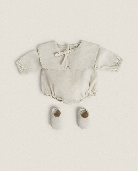 Toy doll romper and shoes set