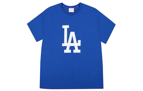 MLB 基础大标印花运动圆领直筒T恤 男女同款 蓝色 / Футболка MLB T 31TS09031-07U