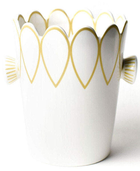 by Laura Johnson Deco Gold Scallop Ice Bucket