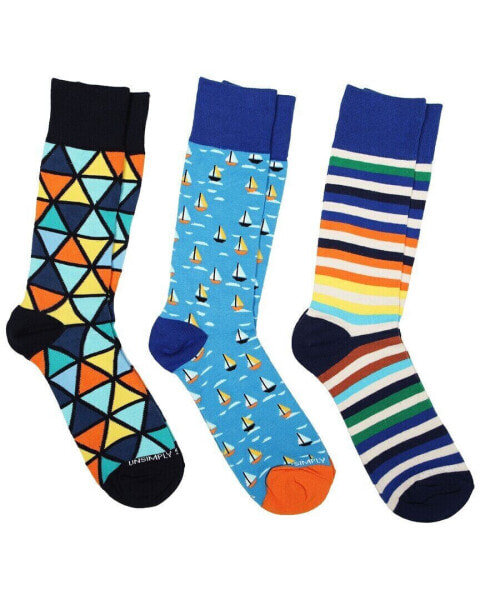 Unsimply Stitched Set Of 3 Crew Sock Men's