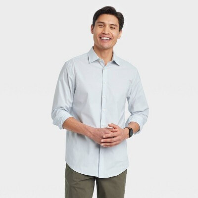 Футболка мужская Goodfellow & Co Performance Long Sleeve Button-Down Shirt