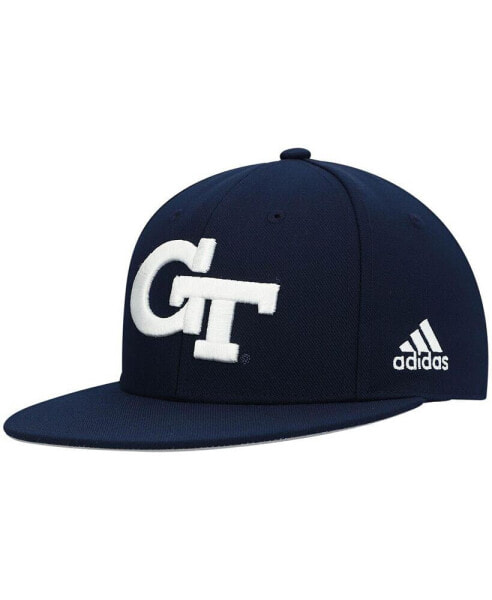 Men's Navy Georgia Tech Yellow Jackets Logo On-Field Baseball Fitted Hat