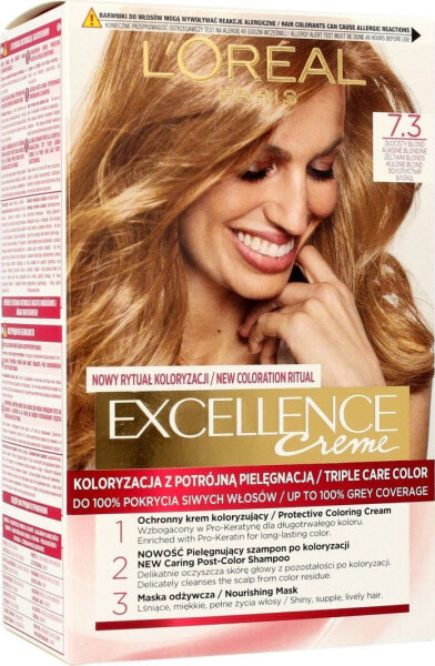 Краска для волос L'Oreal Paris Excellence Creme 7.3 золотистый блонд