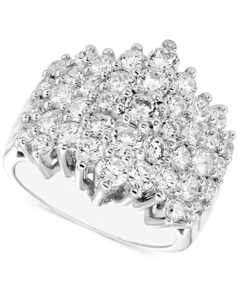 Diamond Cluster Multi-Level Multirow Ring (3 ct. t.w.) in 14k White Gold