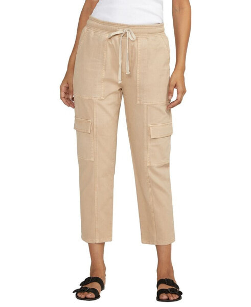 Women's Textured Cargo Cropped Pants