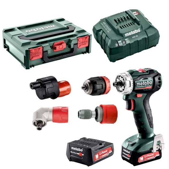 Metabo Akku-Bohrschrauber PowerMaxx BS 12 BL Q Akkus + Lader + Aufsätze + Koffer