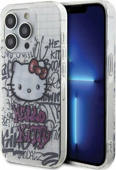 Sourcing Hello Kitty HKHCP15LHDGPHT iPhone 15 Pro 6.1" white/white hardcase IML Kitty On Bricks Graffiti