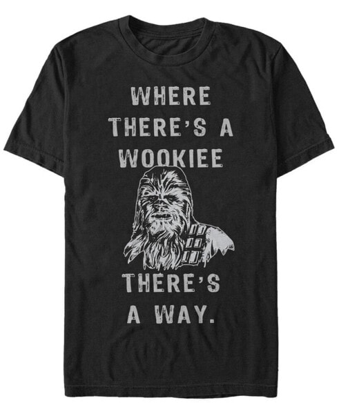 Star Wars Men's Classic Chewbacca Where There's A Wookie There's A Way Short Sleeve T-Shirt