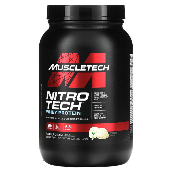 Nitro Tech, Whey Protein, Vanilla Cream, 2.21 lbs (1 kg)