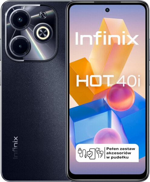 Smartfon Infinix Hot 40i 4/128GB Czarny (I/X6528B/4-128/STARLIT BLACK)