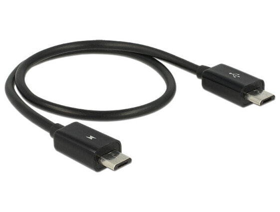 Черный разъем USB Delock 0.3 м - USB B - USB B - USB 2.0 Male/Male