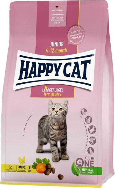 Сухой корм для кошек Happy Cat, для котят, с птицей, 10 кг