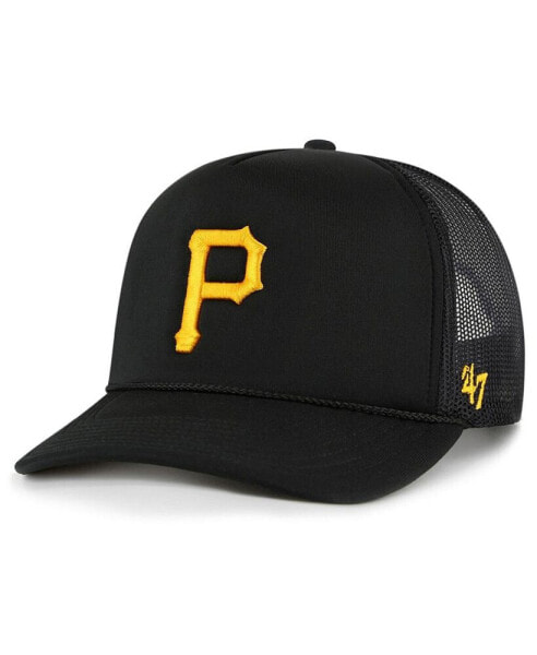 Men's Black Pittsburgh Pirates Foam Logo Trucker Snapback Hat