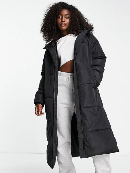 Urban Bliss long puffer coat in black