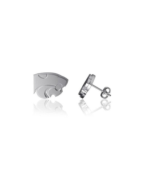 Women's Kansas State Wildcats Team Logo Silver Post Earrings