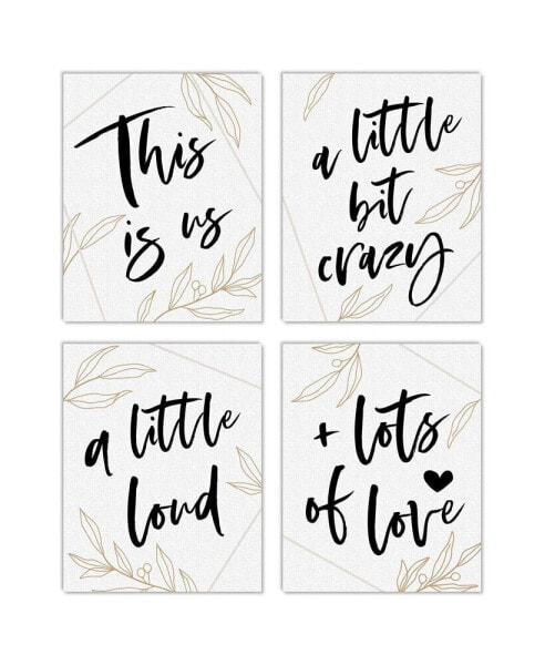 This is Us - Unframed Linen Paper Wall Art - Set of 4 - Artisms - 8 x 10 in