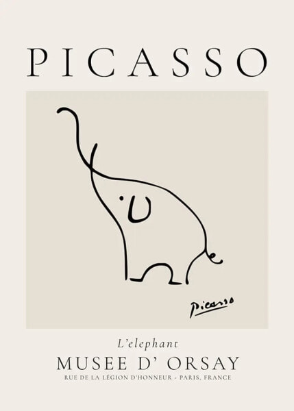 Poster Pablo Picasso elephant
