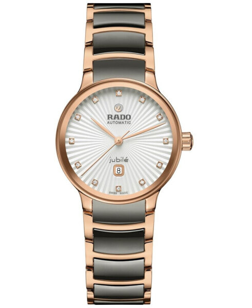 Часы Rado Centrix Diamond Gray Ceramic & Rose Gold Watch